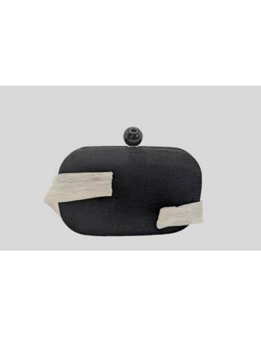 Elegante bolso clutch negro y blanco invitada perfecta de boda - Bolsos de fiesta - 5