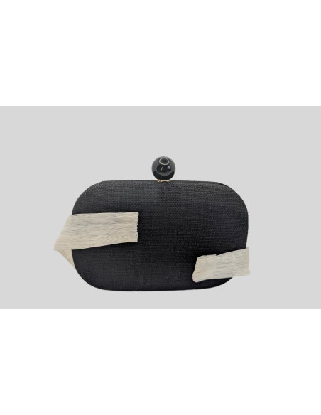 Black and white small wedding bag - Clutch bags - 5