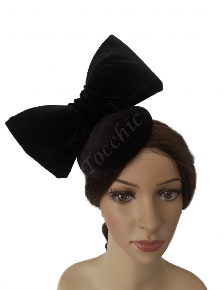 Ladies Black velvet fascinator for wedding - Wedding hats for women - 4 Ladies Black velvet fascinator for wedding - Wedding hats for women - 4