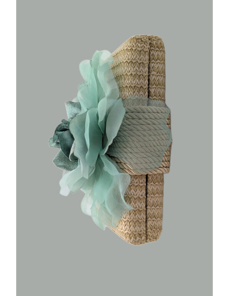 Beige and teal green Kentucky derby bag - Shop - 2