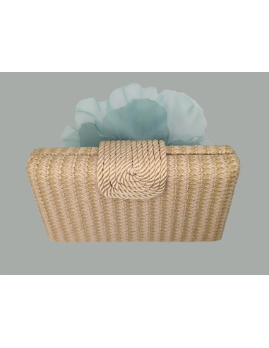 Beige and teal green Kentucky derby bag - Shop - 4