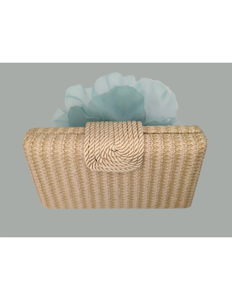Beige and teal green Kentucky derby bag - Shop - 4