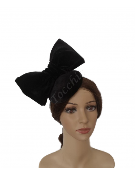 Ladies Black velvet fascinator for wedding - Wedding hats for women - 6 Ladies Black velvet fascinator for wedding - Wedding hats for women - 6