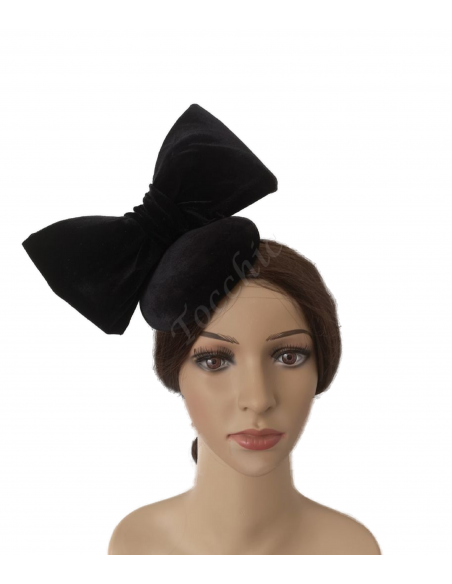 Ladies Black velvet fascinator for wedding - Wedding hats for women - 7 Ladies Black velvet fascinator for wedding - Wedding hats for women - 7