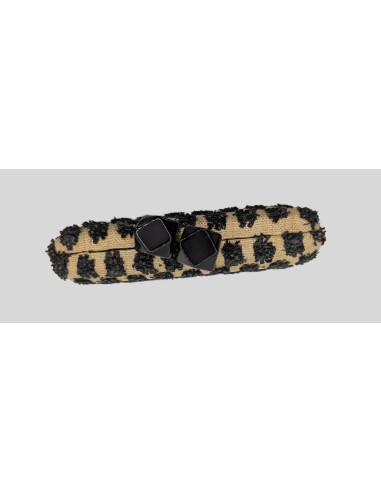 Bolso Clutch beige con detalles negros invitada perfecta - Tienda - 5
