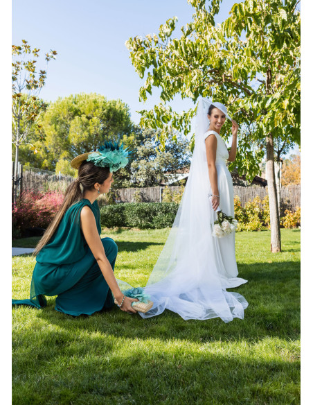 Special bride hat white with large veil - Shop - 5 Special bride hat white with large veil - Shop - 5