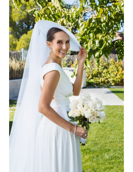 Special bride hat white with large veil - Shop - 8 Special bride hat white with large veil - Shop - 8