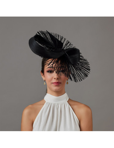 Original black Kentucky derby hat for woman - Wedding hats for women - 1