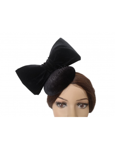 Ladies Black velvet fascinator for wedding - Wedding hats for women - 9
