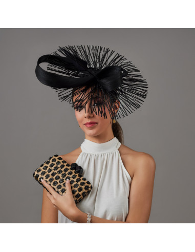 Original black Kentucky derby hat for woman - Wedding hats for women - 4