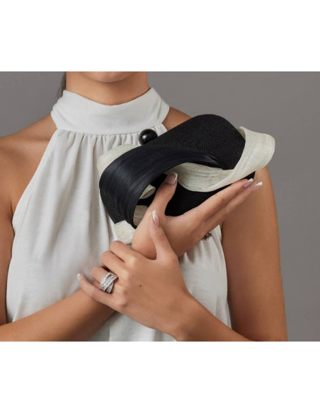 Black and white small wedding bag - Clutch bags - 6
