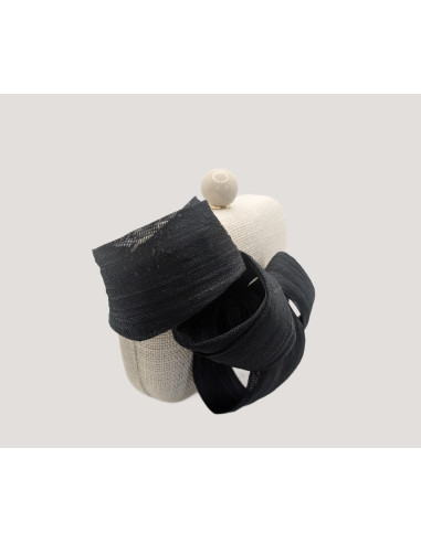 Bolso de mano crudo con lazada negro - Tienda - 6