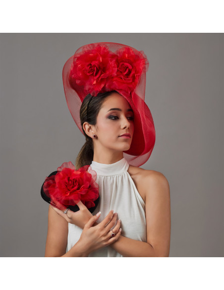 Black and red Kentucky derby bag - Clutch bags - 4
