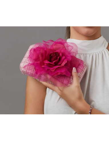 Bolso clutch invitada de boda rosa - Bolsos de fiesta - 1
