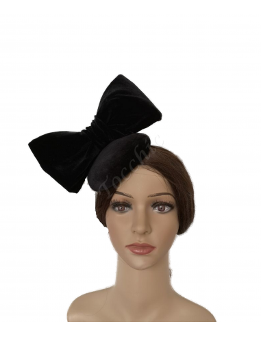 Ladies Black velvet fascinator for wedding - Wedding hats for women - 11