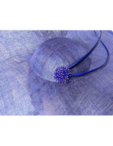 Elegant Kentucky derby hat electric blue for woman - Wedding hats for women - 5