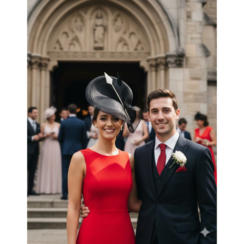 Black Woman Ascot Races hat - Wedding hats for women - 2 Black Woman Ascot Races hat - Wedding hats for women - 2