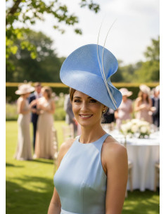 Pale blue fascinator - Wedding hats for women - 1