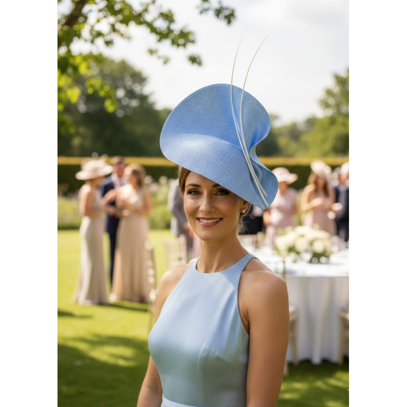 Pale blue fascinator - Wedding hats for women - 1