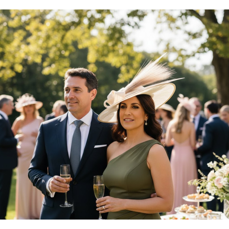 Cream Royal Ascot hat for women - Wedding hats for women - 3 Cream Royal Ascot hat for women - Wedding hats for women - 3