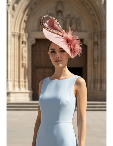 Tocado con plumas invitada perfecta - Pamelas y Tocados para madrinas - 2