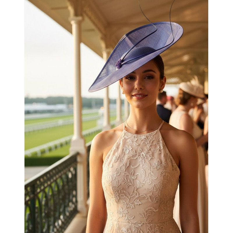 Elegant Kentucky derby hat electric blue for woman - Wedding hats for women - 2 Elegant Kentucky derby hat electric blue for woman - Wedding hats for women - 2