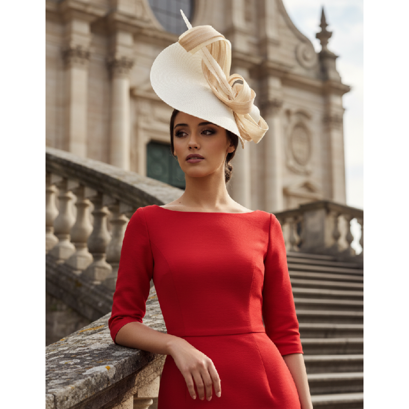 Elegant Woman Kentucky derby fascinator Beige - Wedding hats for women - 1