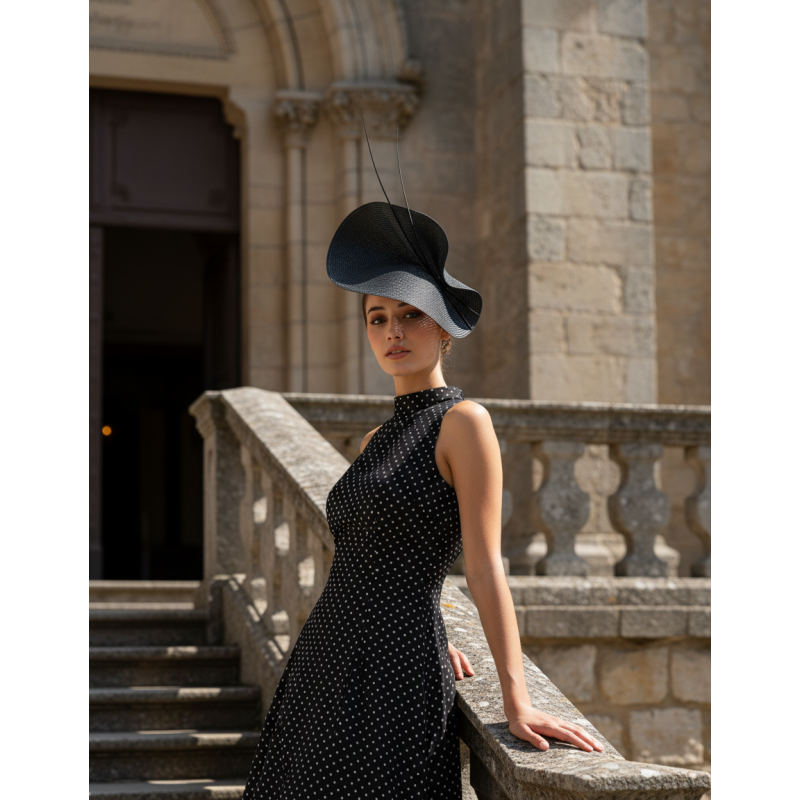Black derby hat for ladies - Wedding hats for women - 2