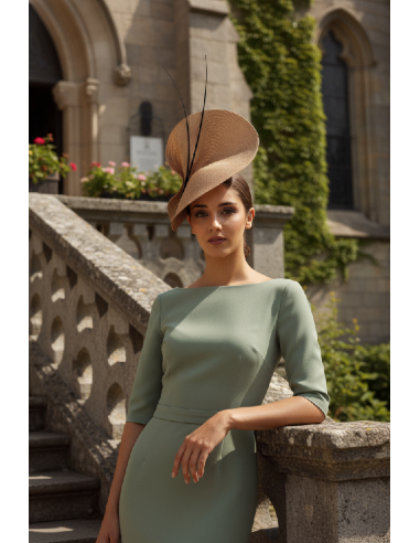 Beige and black fascinator for Royal Ascot races - Wedding hats for women - 2