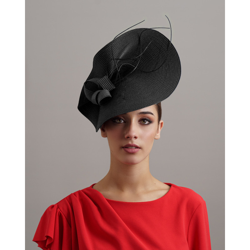 Tocado negro para invitada de boda - Pamelas y Tocados para madrinas - 4 Tocado negro para invitada de boda - Pamelas y Tocados para madrinas - 4