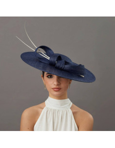 Kentucky derby hat for woman navy blue - Wedding hats for women - 1