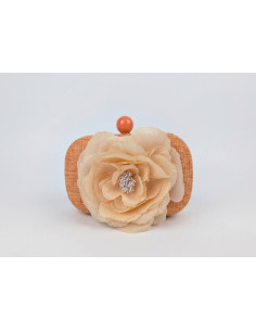 Orange Kentucky derby Flower Clutch Bag - Clutch bags - 1 2