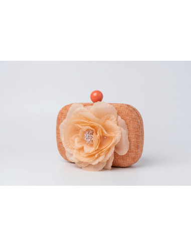 Orange Kentucky derby Flower Clutch Bag - Clutch bags - 4