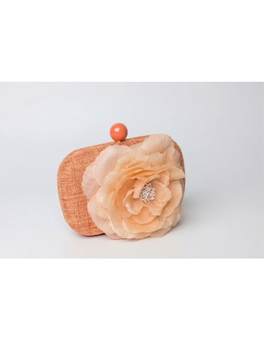 Orange Kentucky derby Flower Clutch Bag - Clutch bags - 3