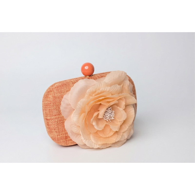 Bolso de boda con flor naranja - Bolsos de fiesta - 3 Bolso de boda con flor naranja - Bolsos de fiesta - 3