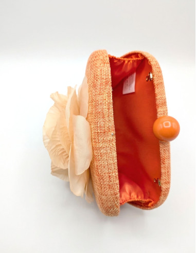 Orange Kentucky derby Flower Clutch Bag - Clutch bags - 5