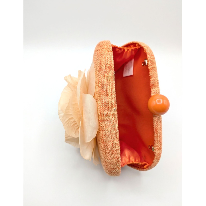Bolso de boda con flor naranja - Bolsos de fiesta - 5 Bolso de boda con flor naranja - Bolsos de fiesta - 5