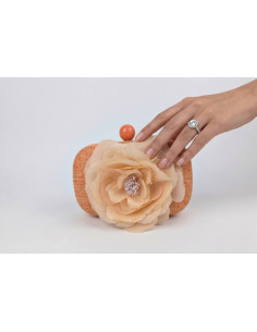 Bolso de boda con flor naranja - Bolsos de fiesta - 1
