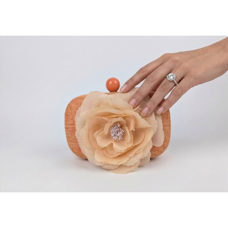 Bolso de boda con flor naranja - Bolsos de fiesta - 1