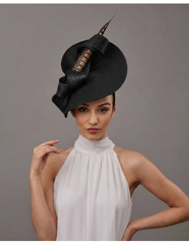 Black Kentucky derby hat for ladies - Wedding hats for women - 1