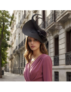 Derby Black fascinator woman - Wedding hats for women - 2 2