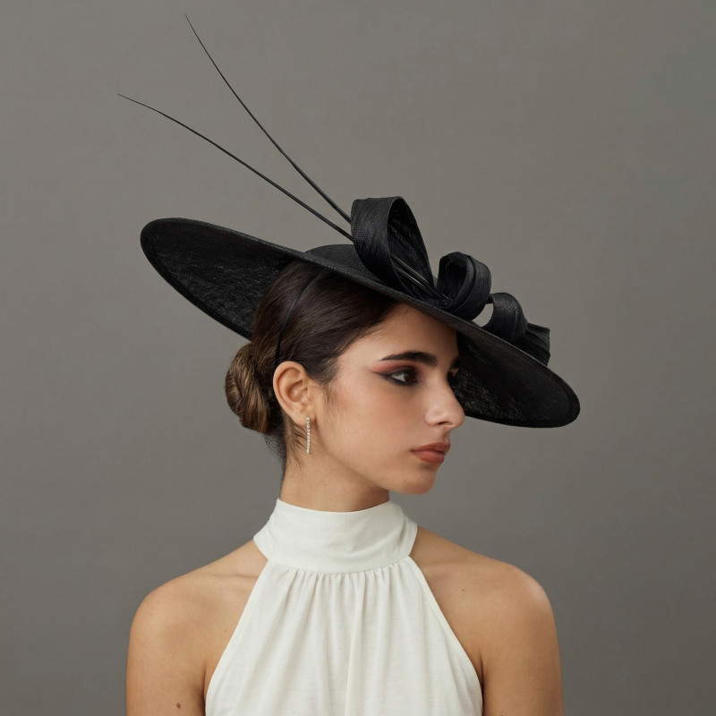 Mother of the bride wedding hat black with bow - Wedding hats for women - 4 Mother of the bride wedding hat black with bow - Wedding hats for women - 4