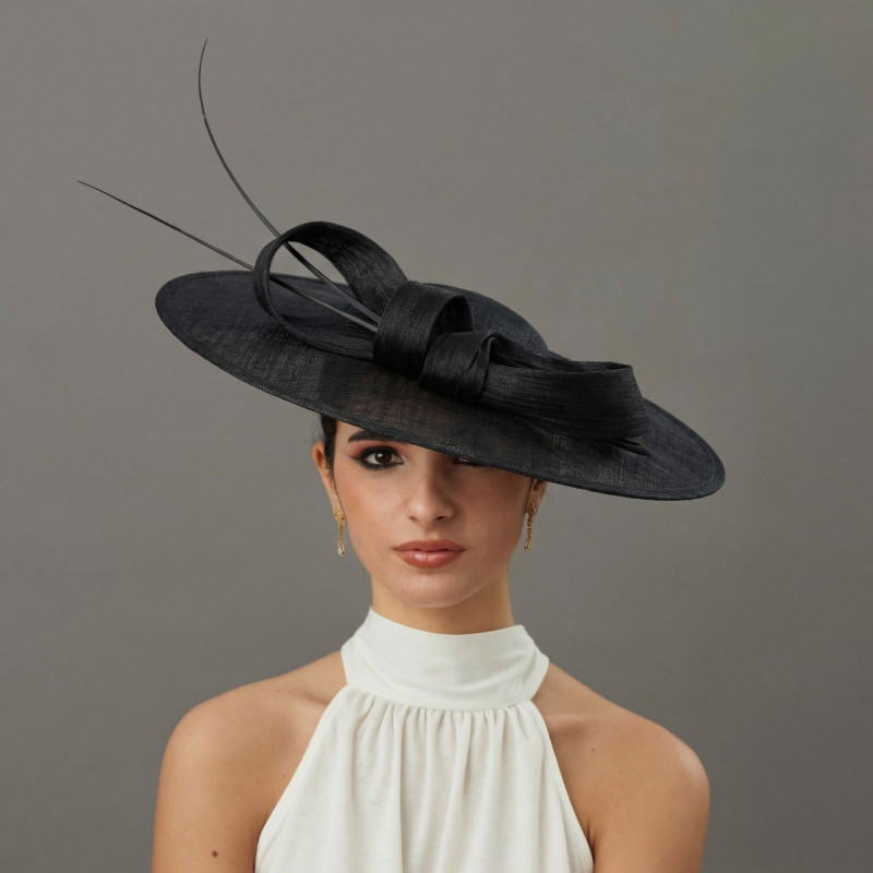 Mother of the bride wedding hat black with bow - Wedding hats for women - 3 Mother of the bride wedding hat black with bow - Wedding hats for women - 3