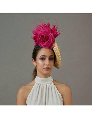 Fuchsia pink Royal Ascot hat - Wedding hats for women - 4