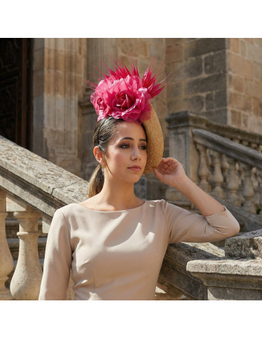 Fuchsia pink Royal Ascot hat - Wedding hats for women - 2