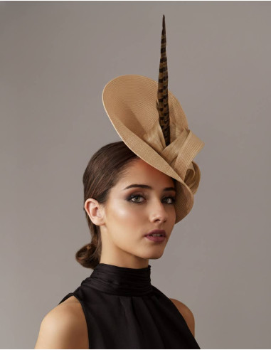 Elegante Sombrero boda invitada perfecta marfil - Pamelas y Tocados para madrinas - 4