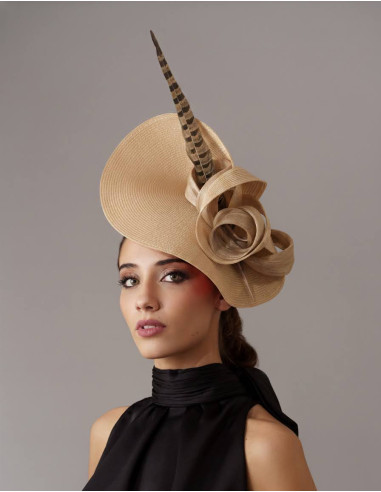 Elegante Sombrero boda invitada perfecta marfil - Pamelas y Tocados para madrinas - 1