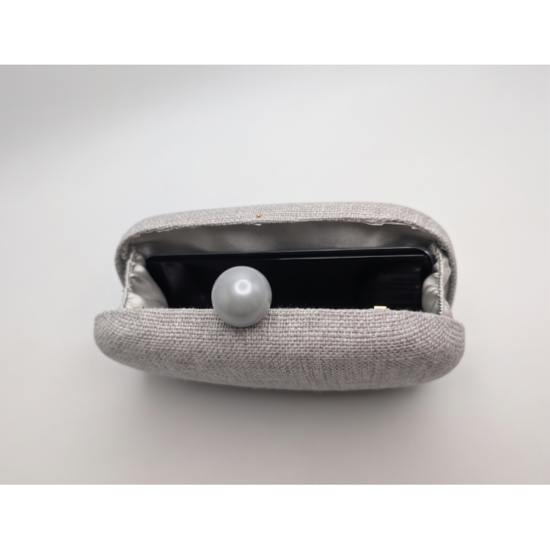 Elegant Clutch grey for Weddings guest - Clutch bags - 4