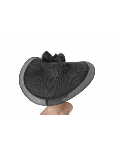 Elegante Sombrero de boda negro madrina de boda - Pamelas y Tocados para madrinas - 5 Elegante Sombrero de boda negro madrina de boda - Pamelas y Tocados para madrinas - 5