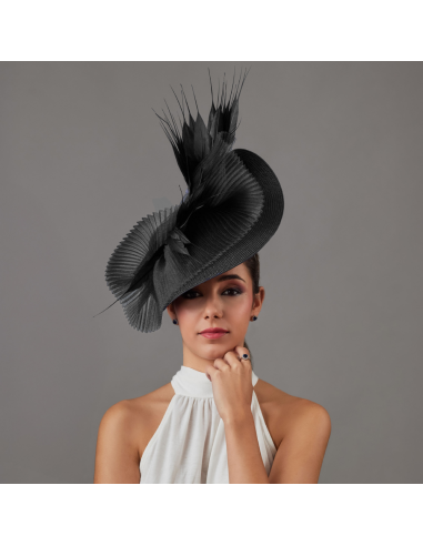 Black Royal Ascot fascinator hat for woman - Wedding hats for women - 1